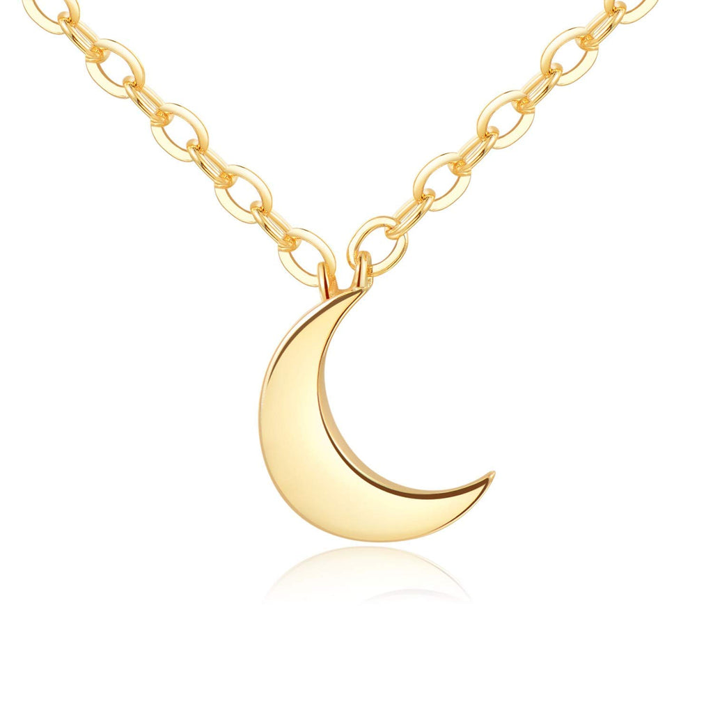 Crescent Moon Necklace [Gift Ready] - 18k Gold