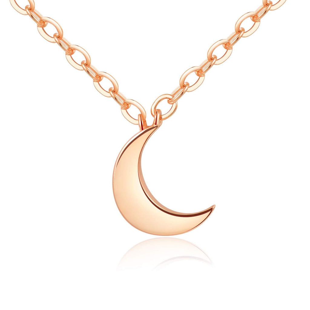 Crescent Moon Necklace [Gift Ready] - 18k Rose Gold