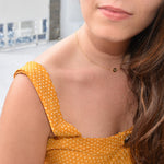 Initial Necklace - Choker - [Letter J] - .925 Sterling Silver [18K Gold Plated] Chain [14 Inch]