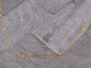 Satellite Bead Choker Necklace - [.925 Sterling Silver w/ 18K GOLD Plating]