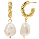 Baroque Pearl Earrings [18K Gold Plated - .925 Sterling Silver]